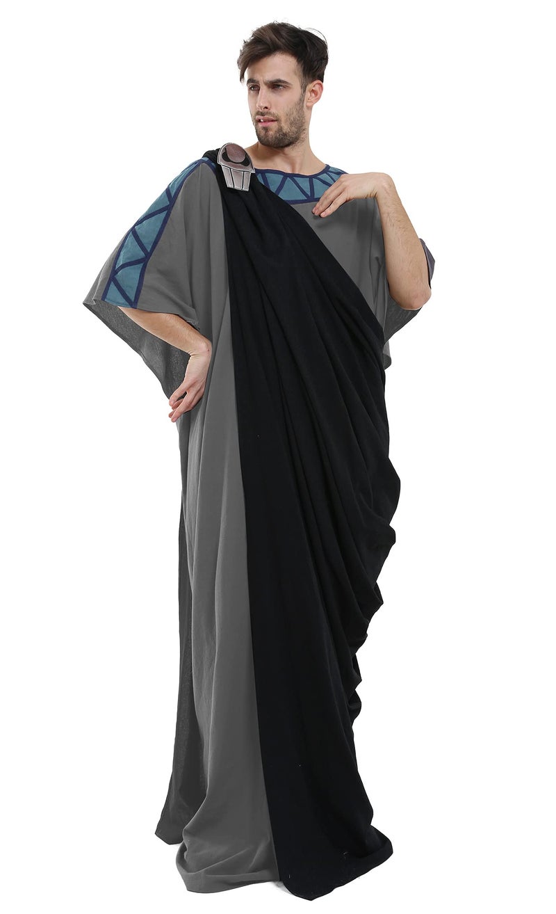 Cosplay.fm Male Greek God Cosplay Costume Outfit for Halloween (XL, Black) - Image 2